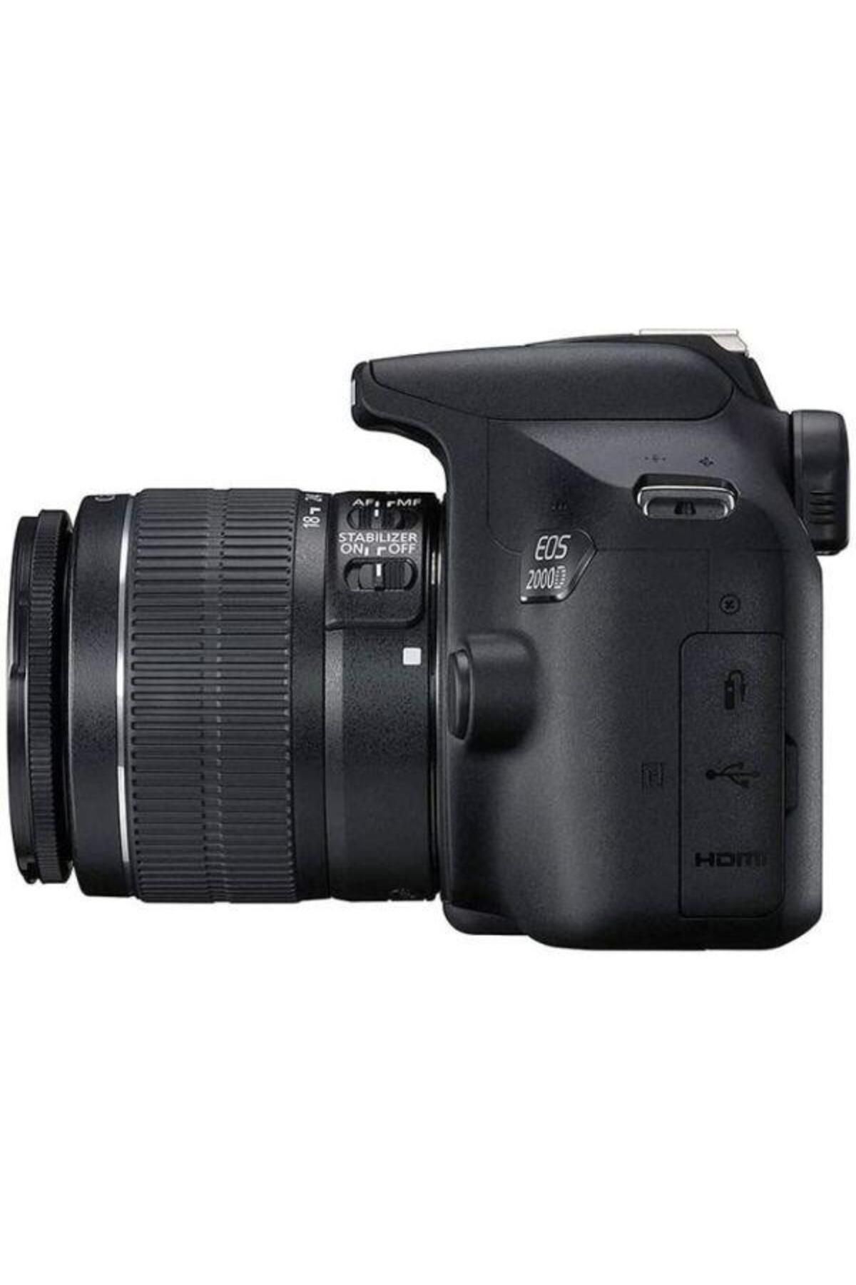 Canon-هيكل كاميرا رقمية SLR EOS 2000D باللون الأسود + مجموعة 18-55 مم DCIII + عدسة EF 50MM 1.8 STM 4