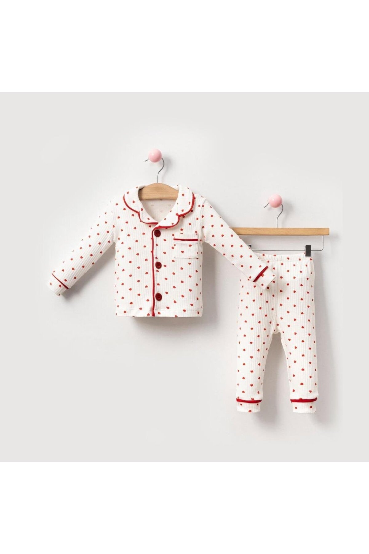 Genel Markalar Anne ve kız çocuk kombin pamuklu Kalıp basklı pijama takımı fotoğrafı 2 (önizleme)