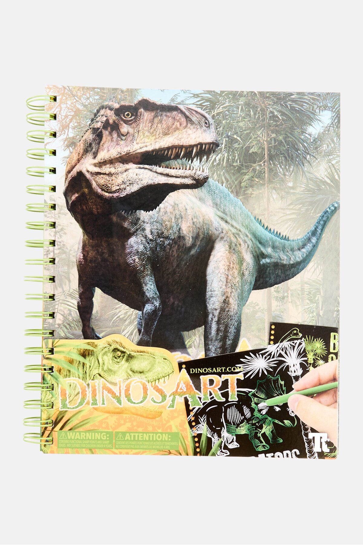 dinosart-Creative Book Scratch And Sketch, Grey Combo 1