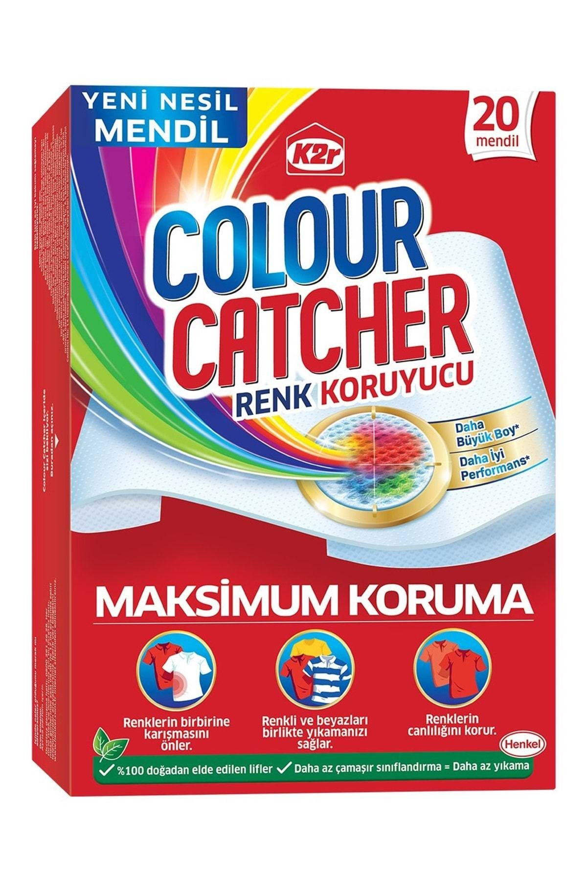 K2R Colour Catcher Renk Koruyucu Mendil 20 Li Ekonomik Pk