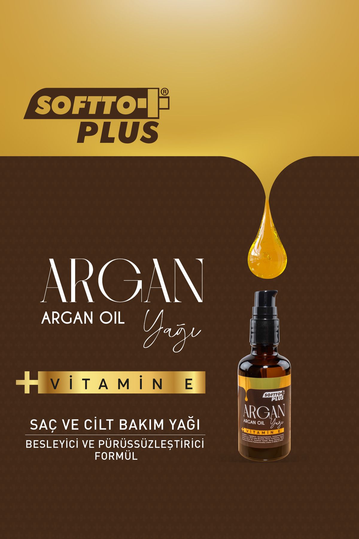 کرم صورت روغن مراقبت از مو آرگان 50 میل Softto Plus