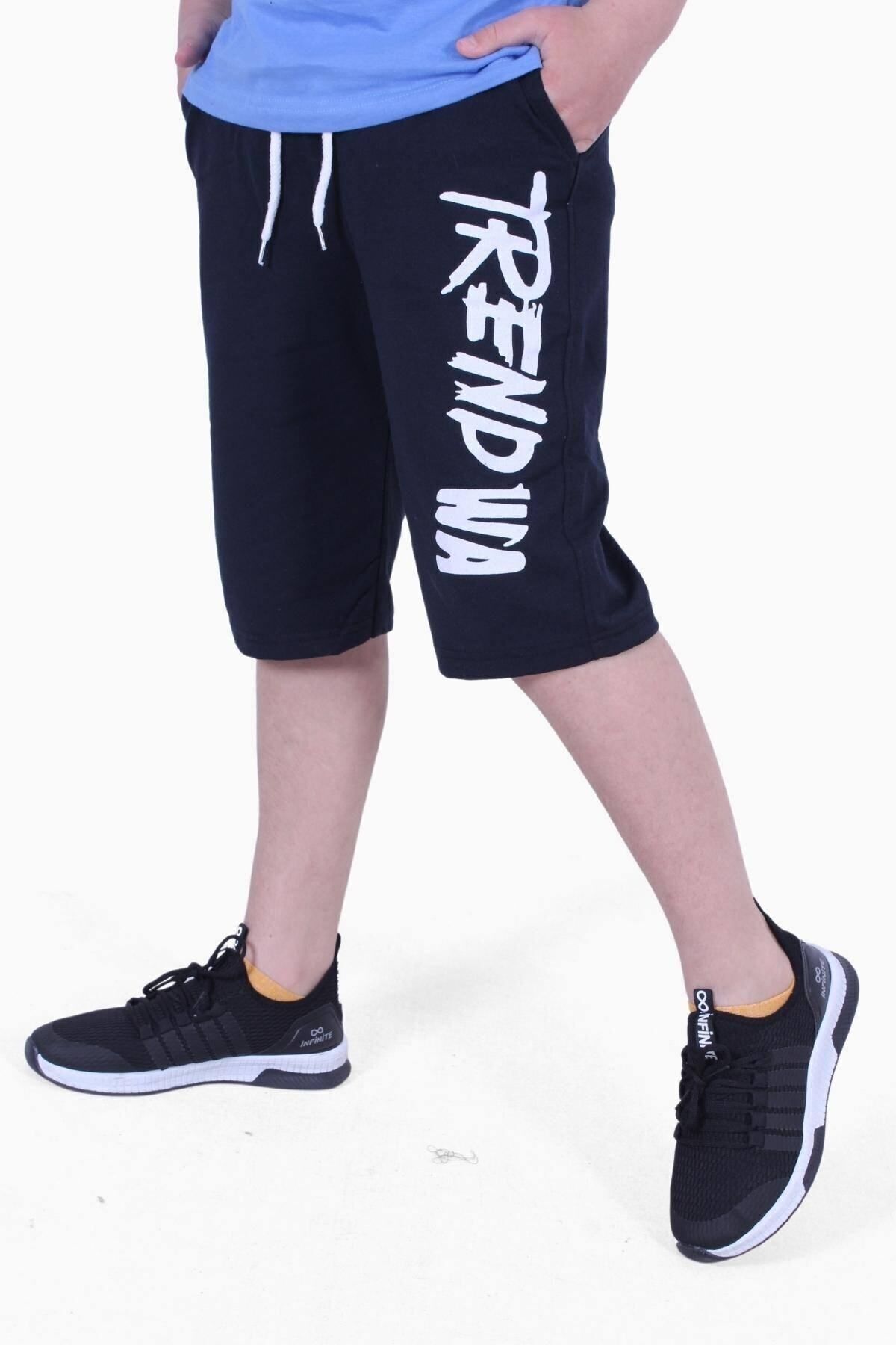 FYK KİDS-Kind Nes-trend Wa Text Printed Boy's Capri Set 5