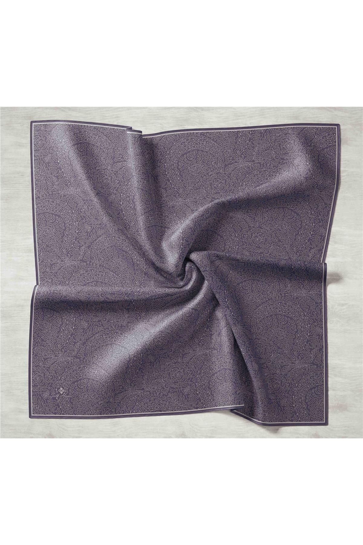 Silk Home-Ivy Pattern Twill Silk Scarf 4