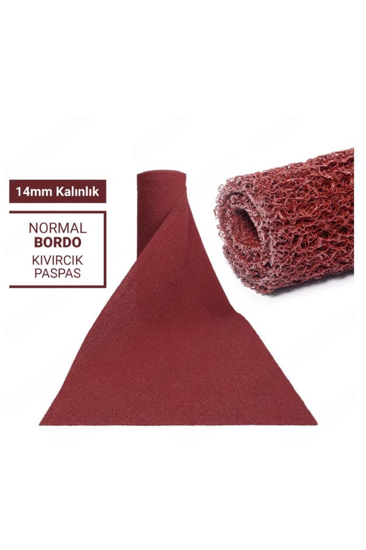 CYH-Claret Red Curly Mat-State 14mm Li̇Dya Non-Slip Runner 100X1200Cm 1