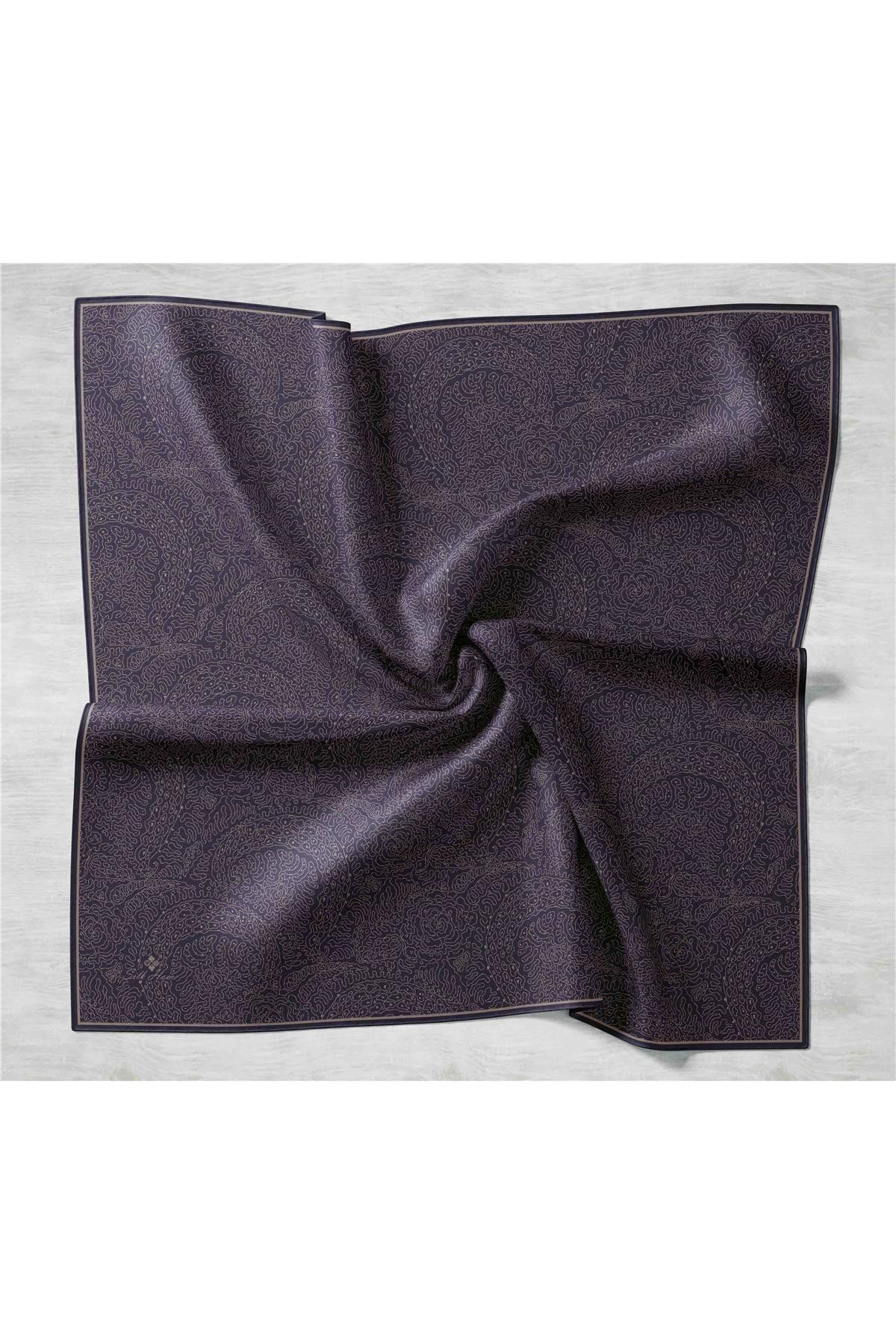 Silk Home-Ivy Pattern Twill Silk Scarf 4