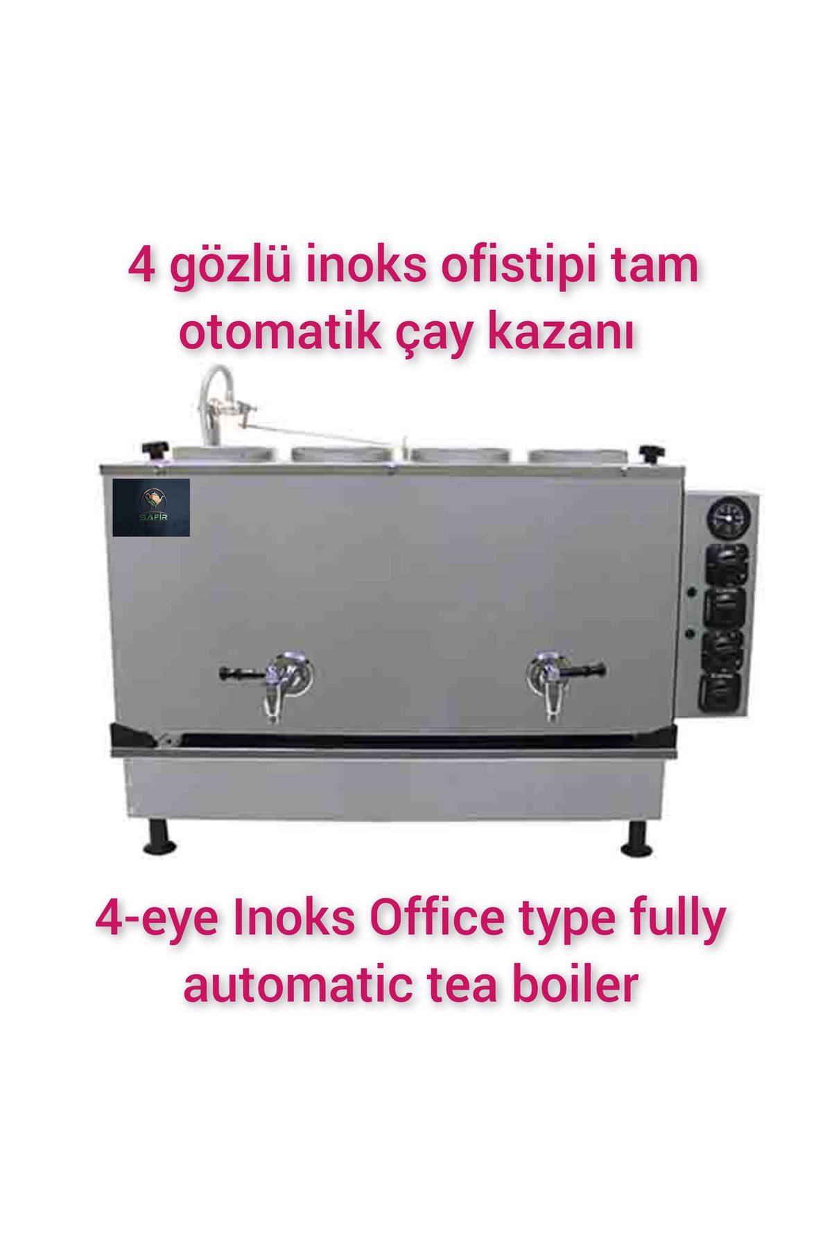 SAFİR ÇAY KAZANLARI 4 demlikli İnoks Çay Ocağı Ofistipi Elektrikli Çay Makinesi İnoks Çay Semaveri İnoks Çay Kazanı