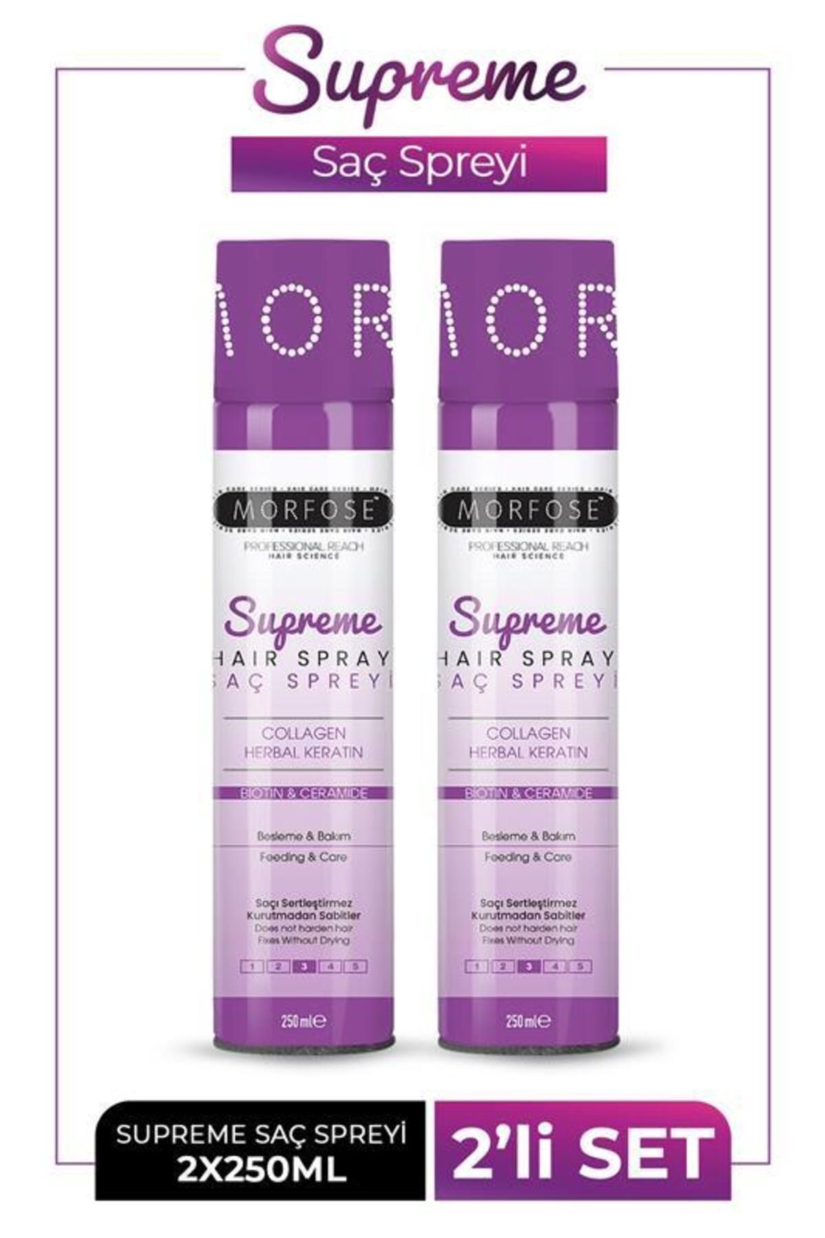 Morfose Supreme Saç Spreyi 250 ml 2 Adet