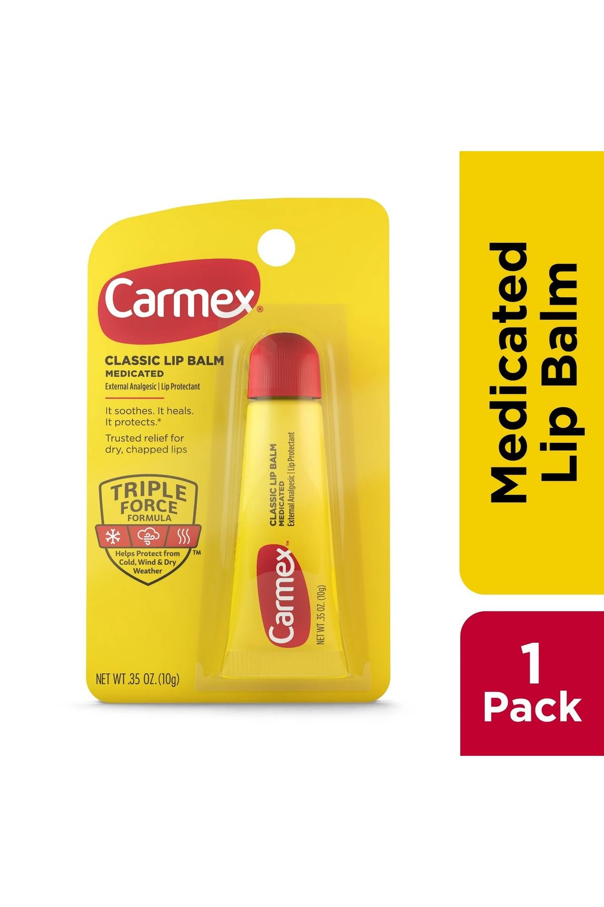 Carmex Classic Moisturizing Medicated Lip Balm Nemlendirici Dudak Balsamı 0.35 oz 10 gr Menşei Usa