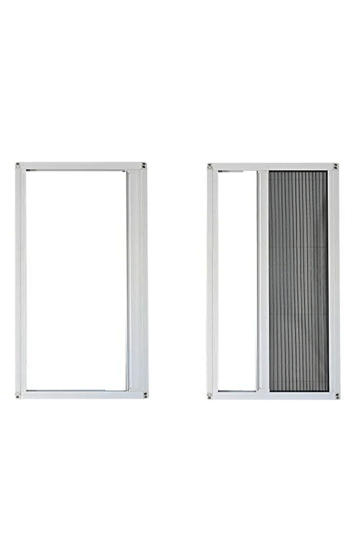 Accordion Pleated Pleated Window Screen White, 70*130 Cm., Desired Size