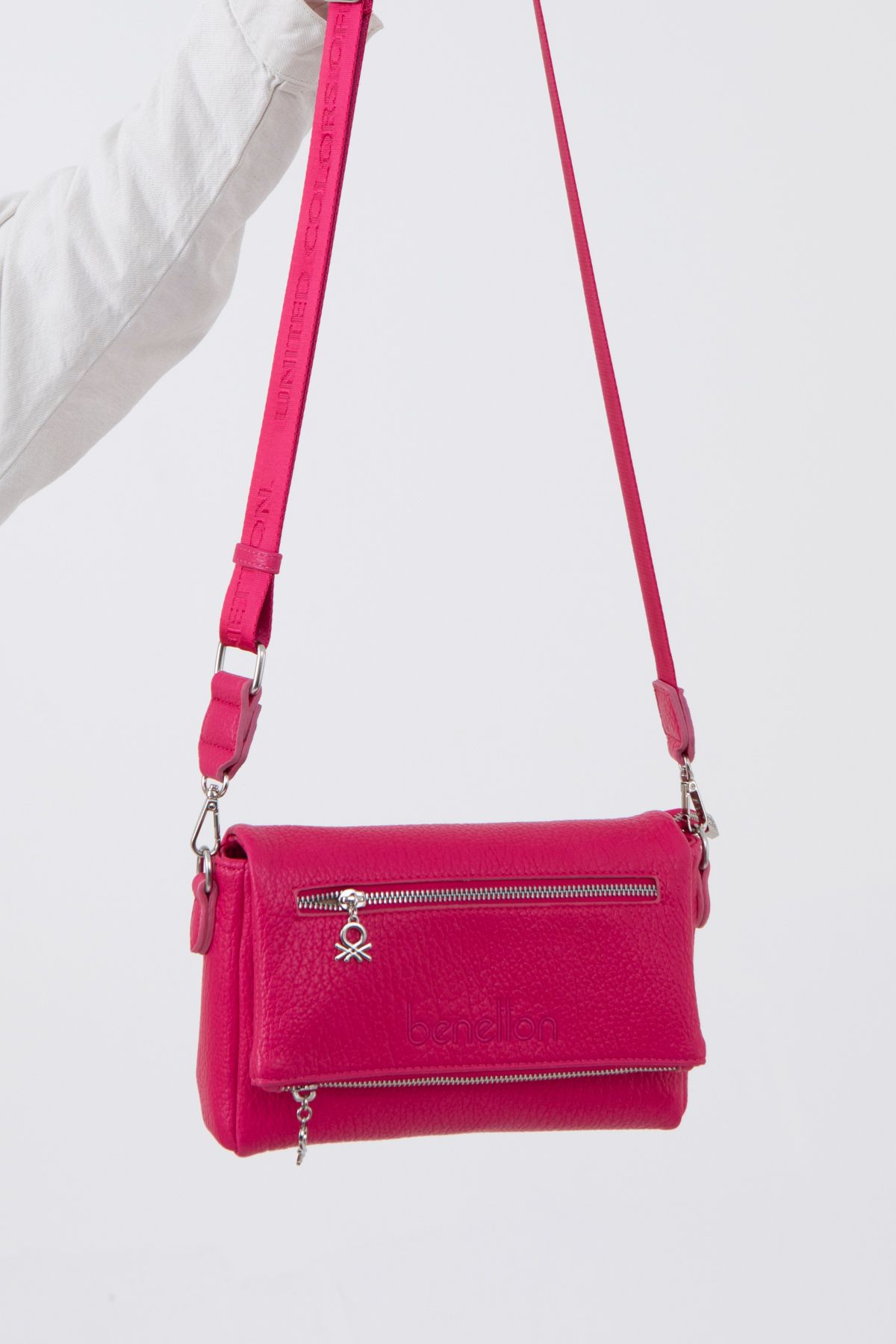 United Colors of Benetton-Fuchsia Beneton Women's Handbag - Bnt1476 2