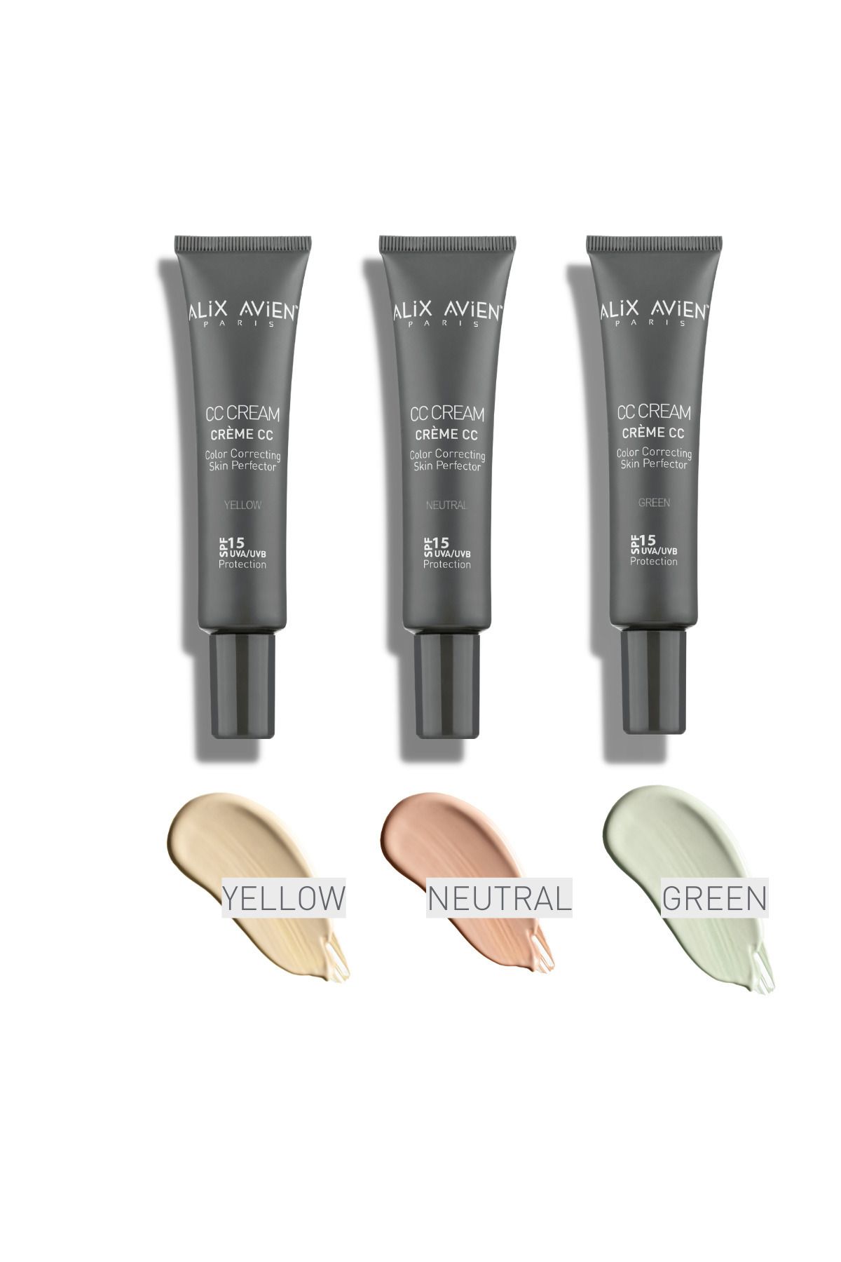 کرم بی و سی CC CREAM COLOR REGULATION NEUTRAL SPF 15 UVB UVA 40 میل Alix Avien
