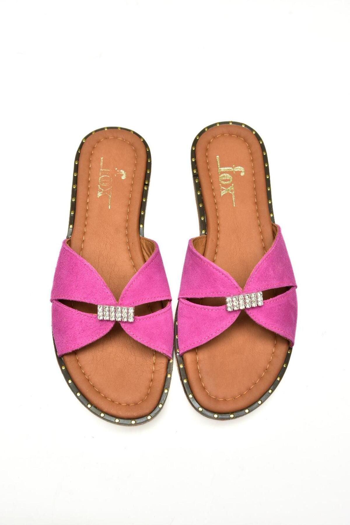 Fox Shoes-U 291290002   Fuchsia Suede Women's Slippers 7