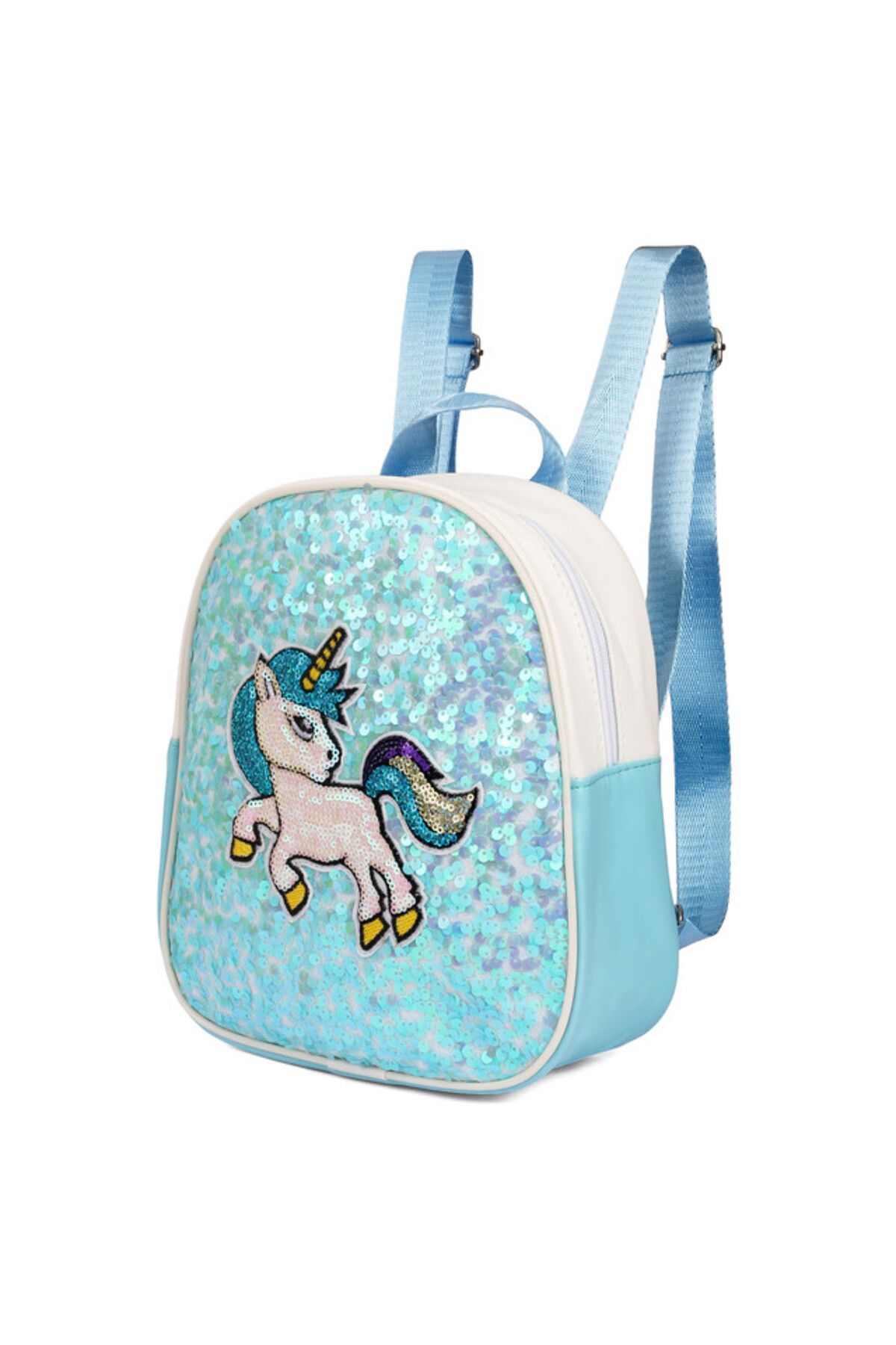 Eazy Kids-- Sequin School Backpack - Unicorn Green 3