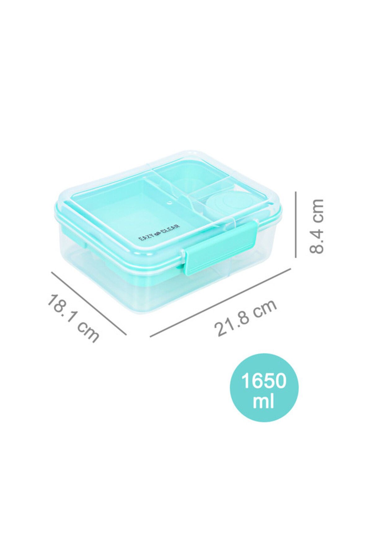 Eazy Kids-3/4/5 Compartment Convertible 1650ml Bento Lunch Box with 150ml Gravy Bowl - Green 8