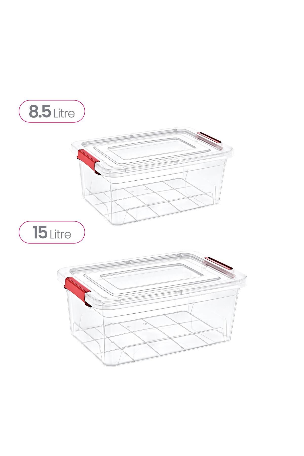 Smartware-Set of 2 Smart Box Storage Containers 8-15 Lt 4