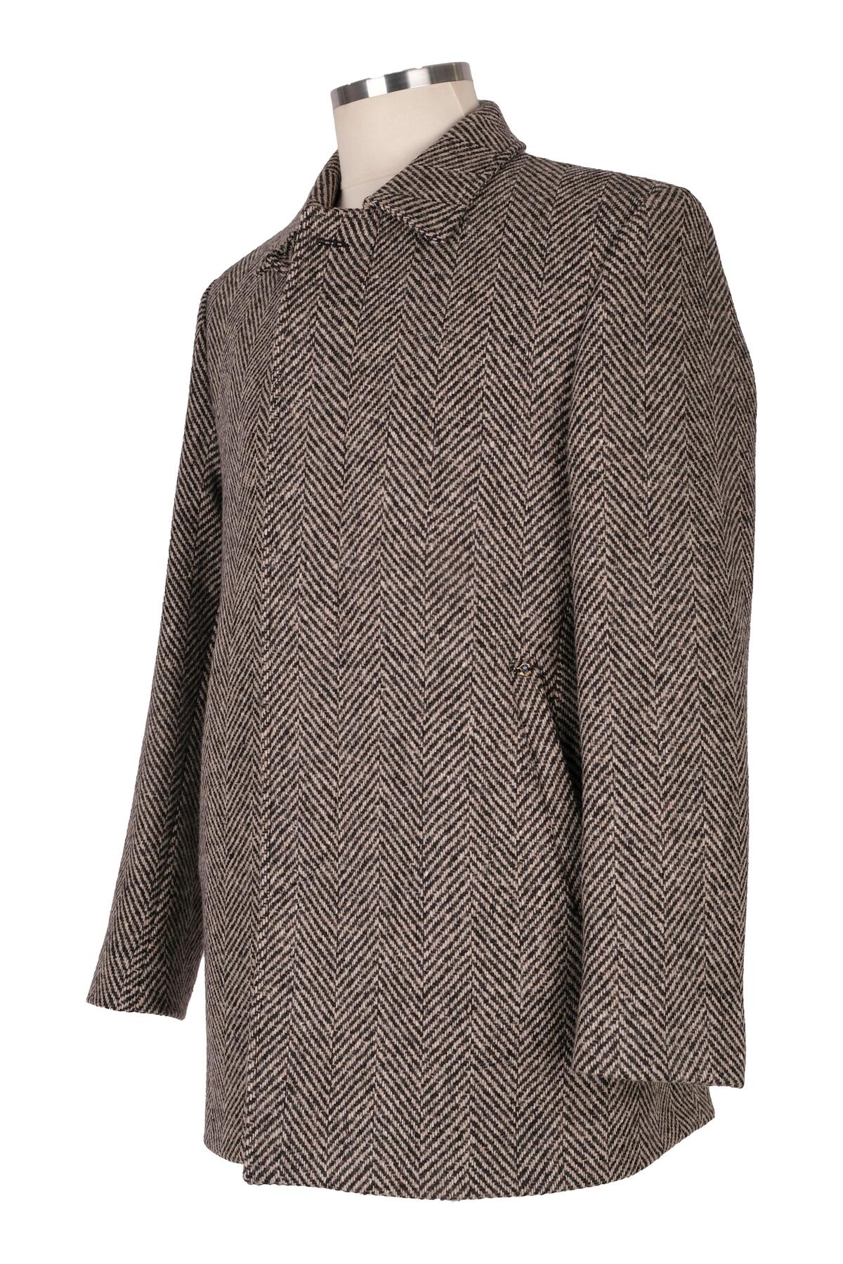 BLU  Klasik Yün Balıksırtı Kaban - Görsel 2