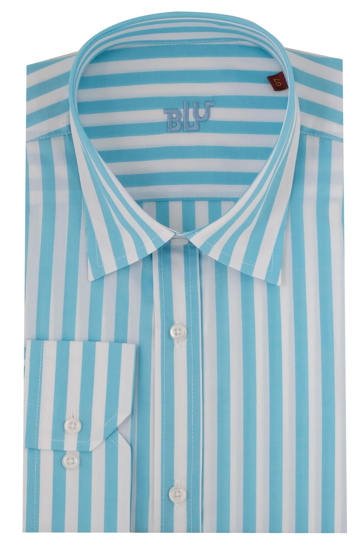 BLU-Bottom Button Collar Pocketless Uk Shirt 1