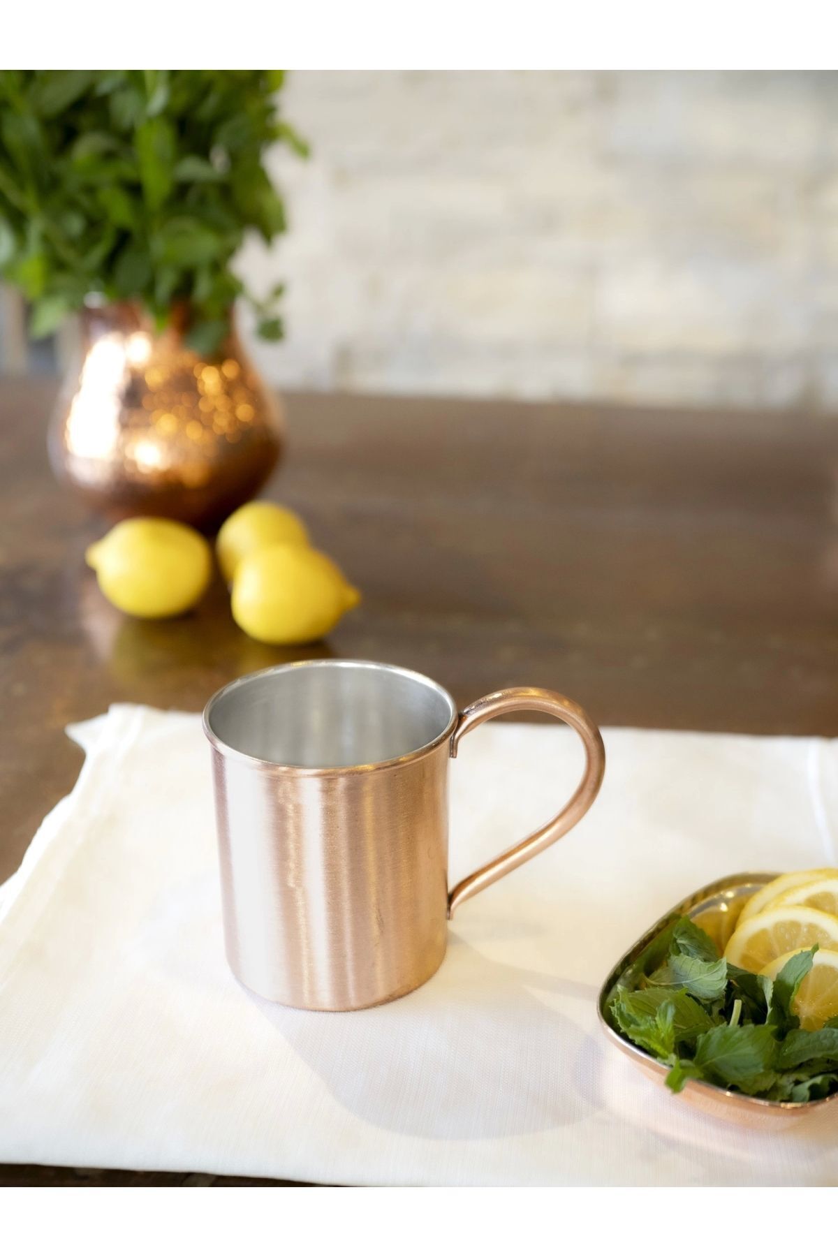 Bakır Concept-Copper Mug Cup Flat Model Matte Copper Color 500 ml Set of 2 2
