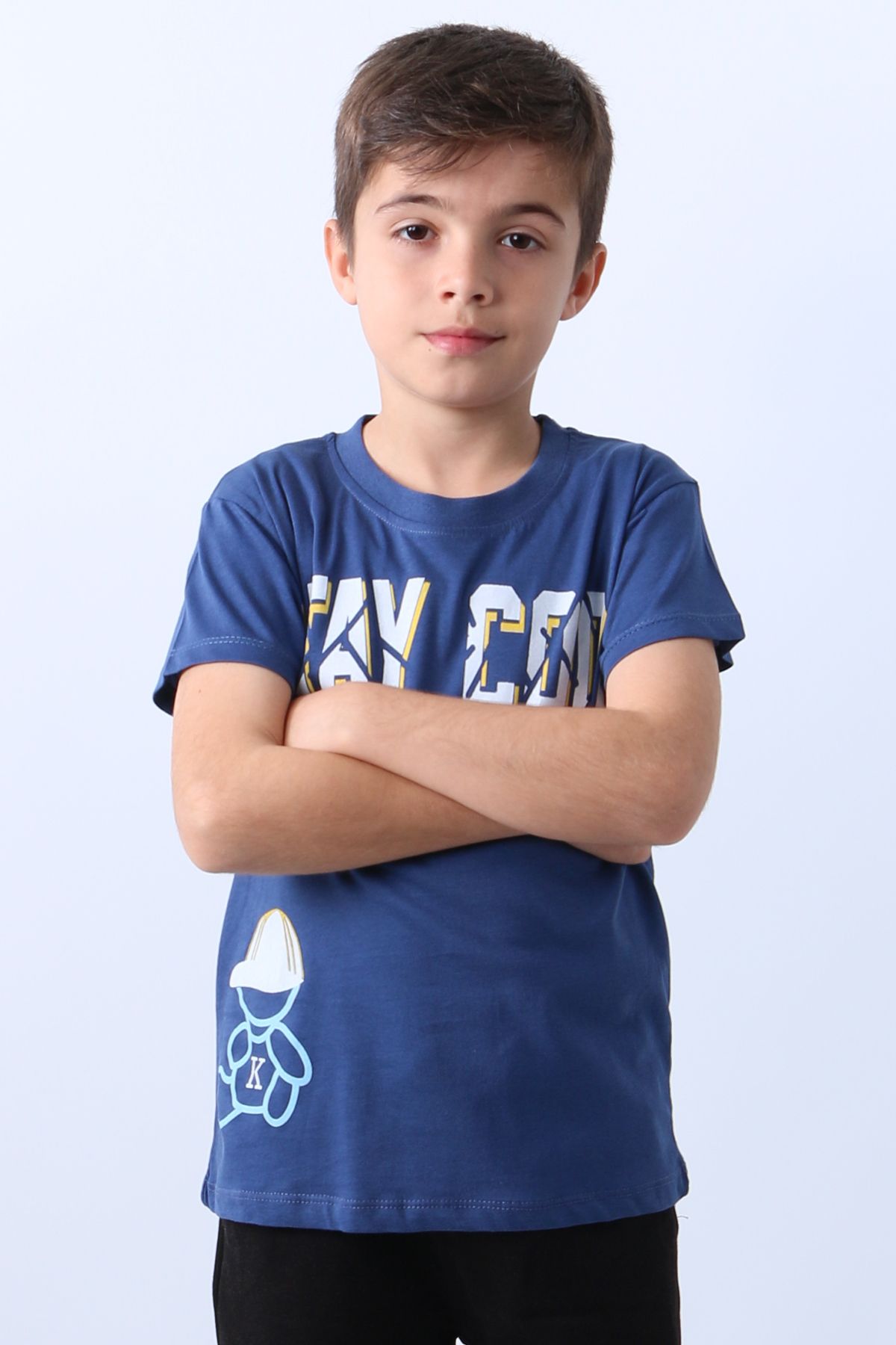 HÇM-Boy's Tee Shirt Stay Cool Printed Cycling Collar F18 4