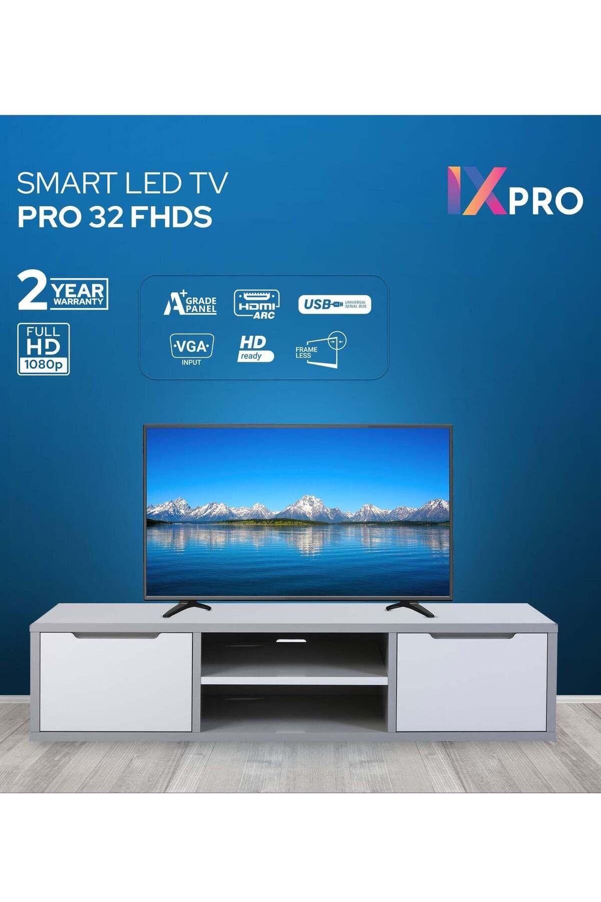 IXPRO-32 Inch HD Smart TV-Frame Less Design Mirror Cast And E-Share, HDMI\USB\ Wi-Fi,Netflix, YouTube 3