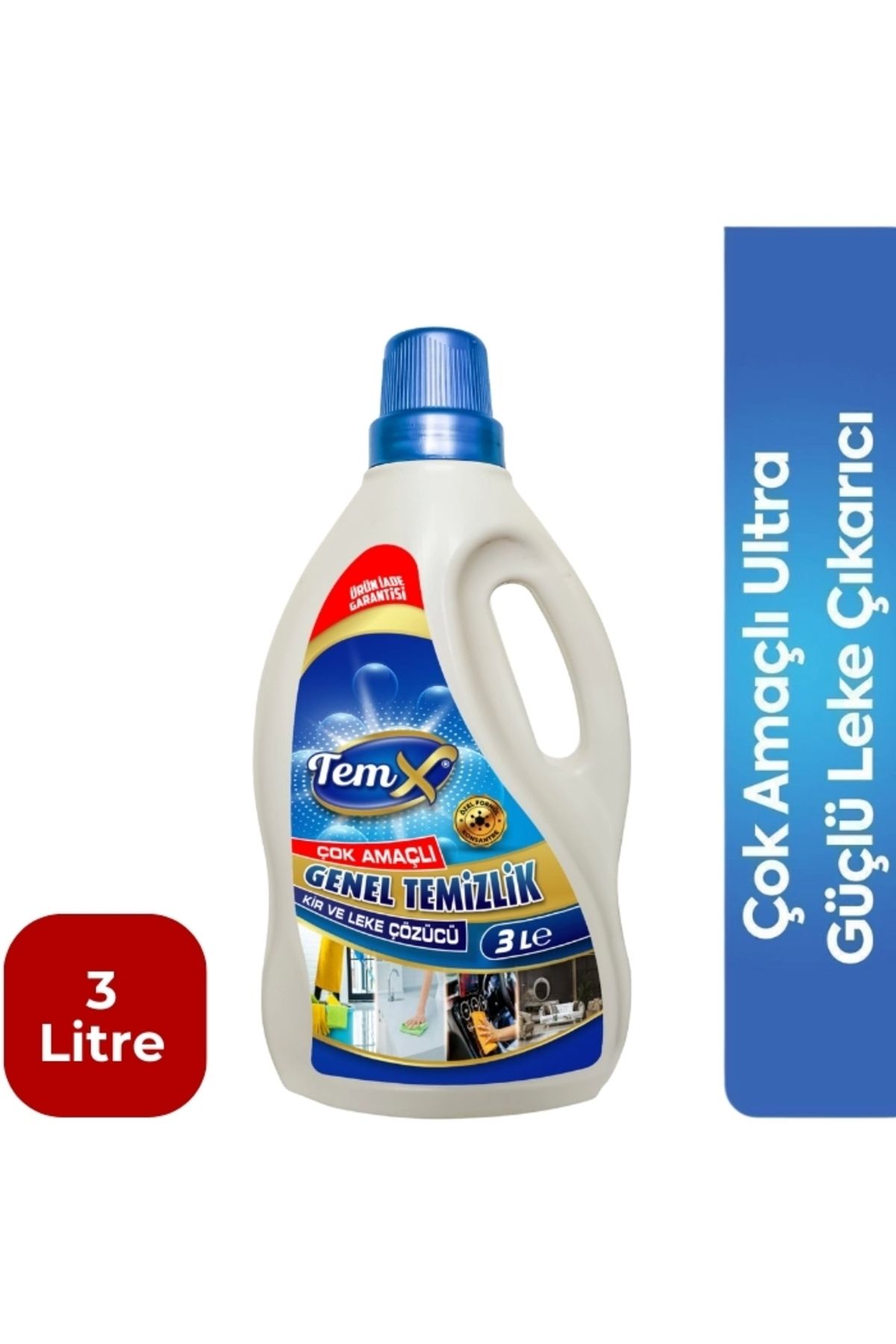 Temx Konsantre Plus Ultra Güçlü Genel Temizlik Kir Ve Leke Çözücü 3 Litre