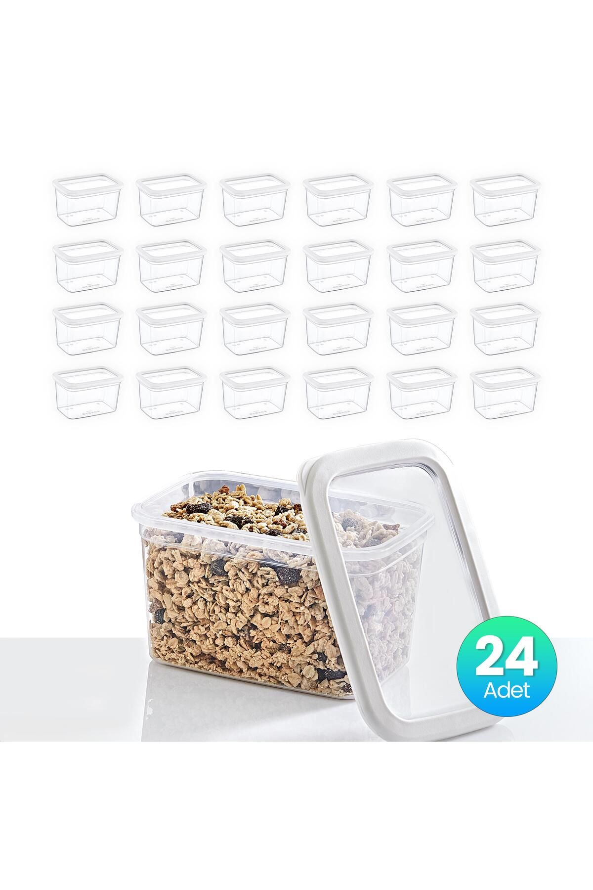 Smartware-24-Piece White Scale Rectangular Storage Set - 1210 ml 5