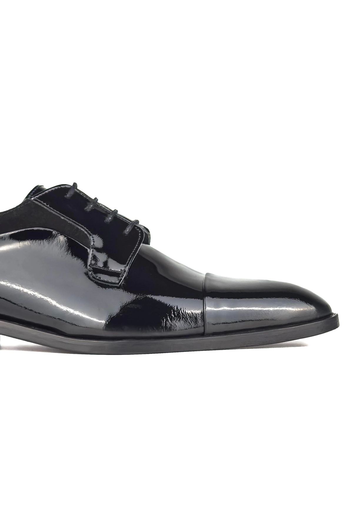 shoecide-Suite Black Genuine Patent Leather Classic Men's Shoes 5