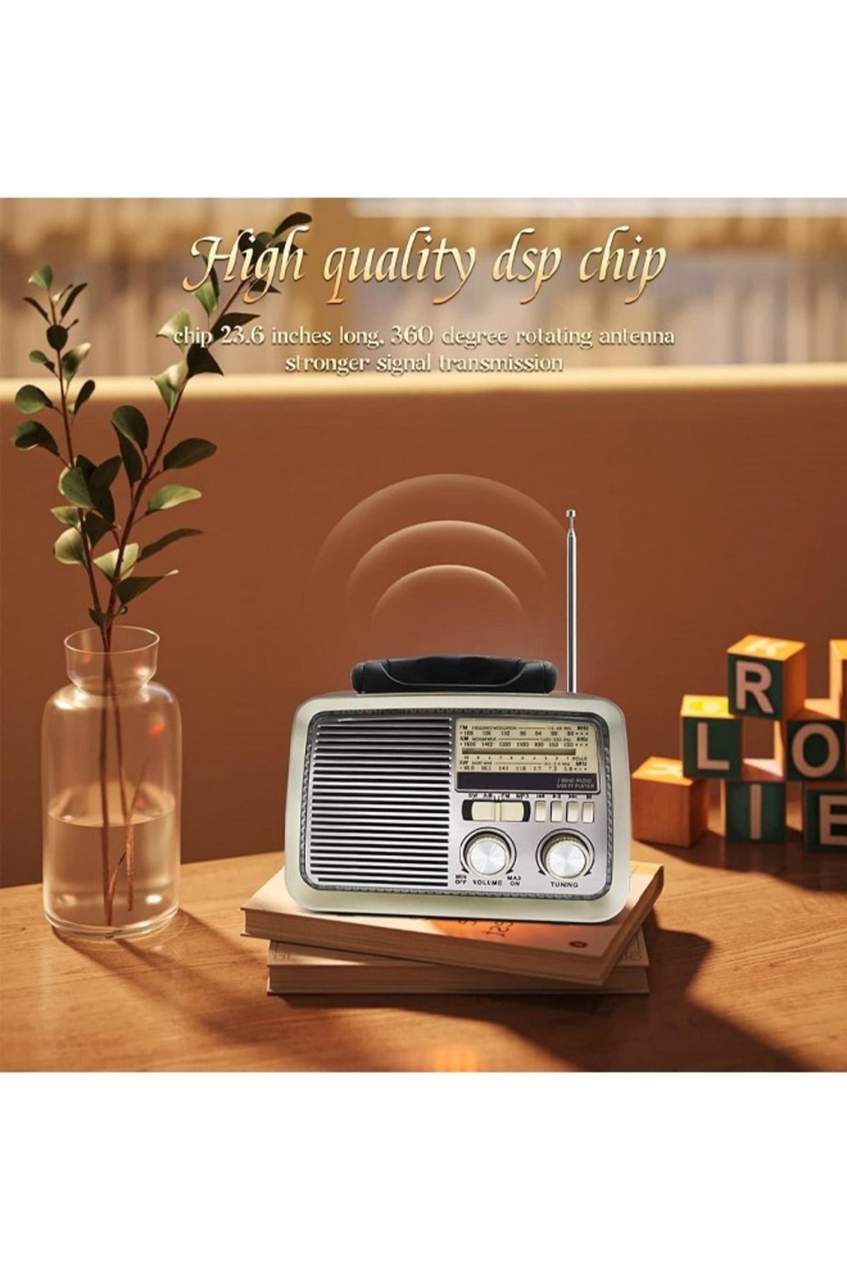 TOSCANA U-A portable radio that works with Bluetooth technology  and contains a flashlight 2