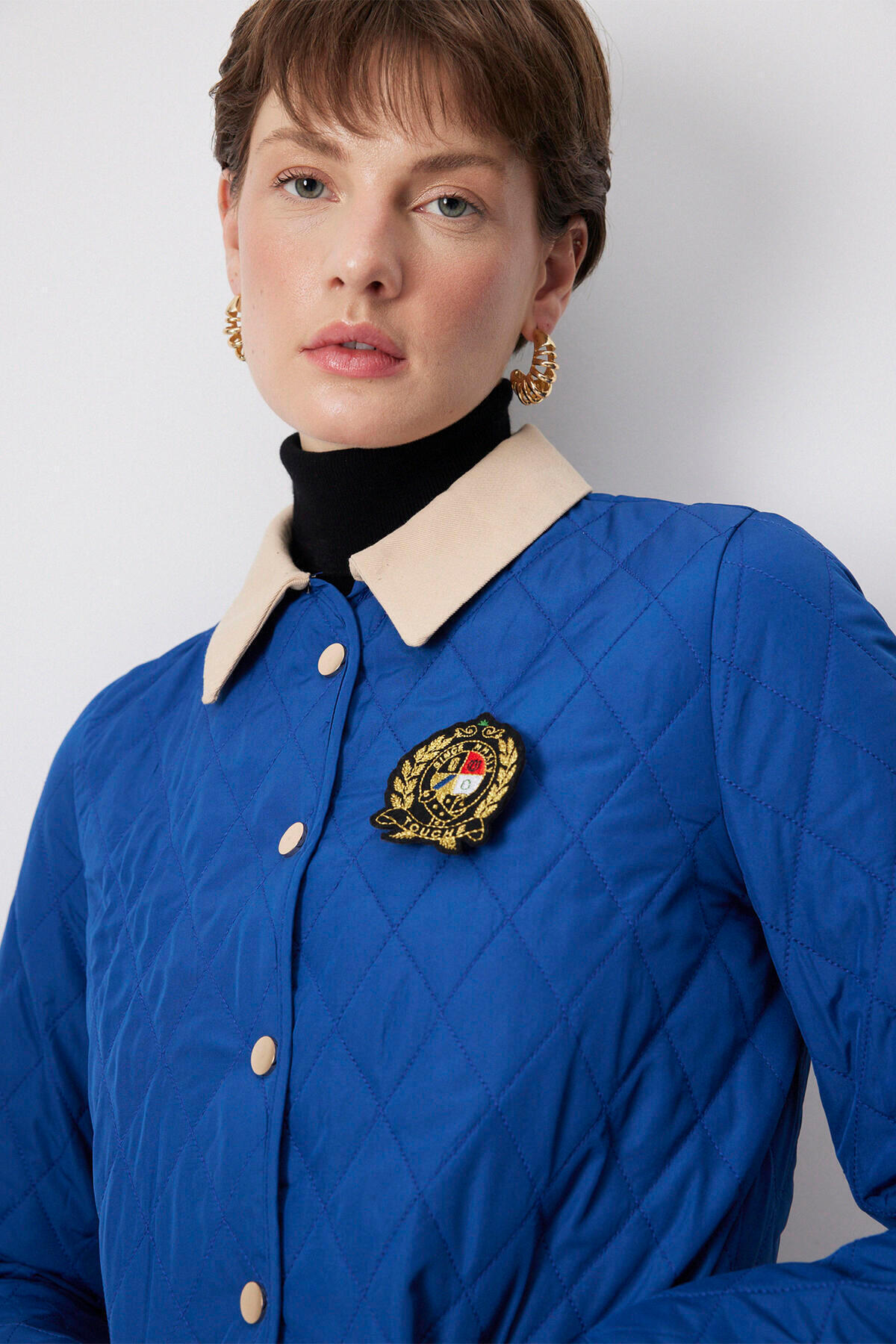 Touché Privé-Gabardin Collar Quilted Jacket 5