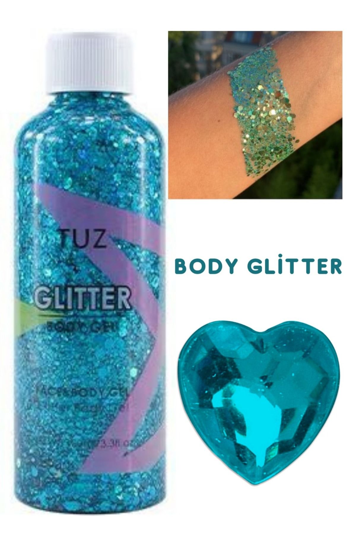 TUZ Yüz Ve Vücut Simi Body Glitter Gel 100 ml