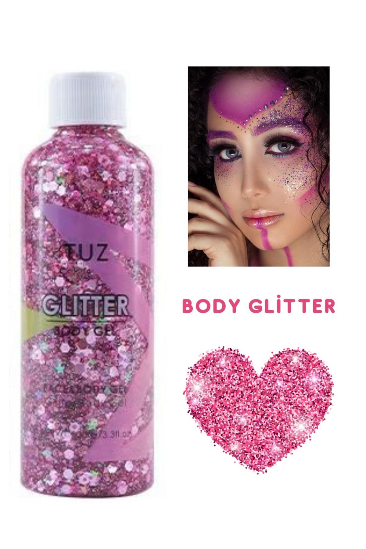 TUZ Yüz Ve Vücut Simi Body Glitter Gel 100 ml