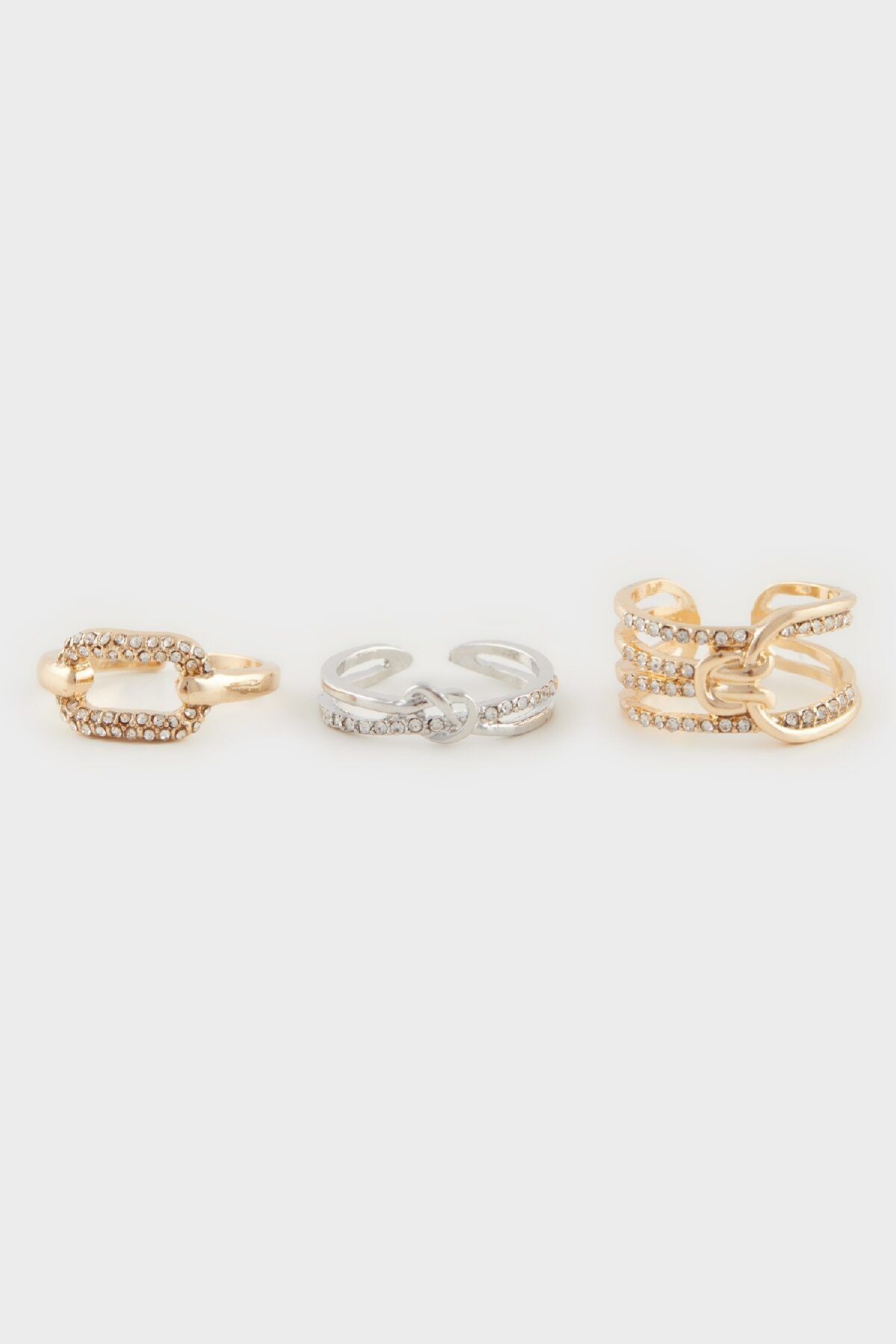 DeFacto-Women's Stone 3-Piece Ring E4497Axns 1