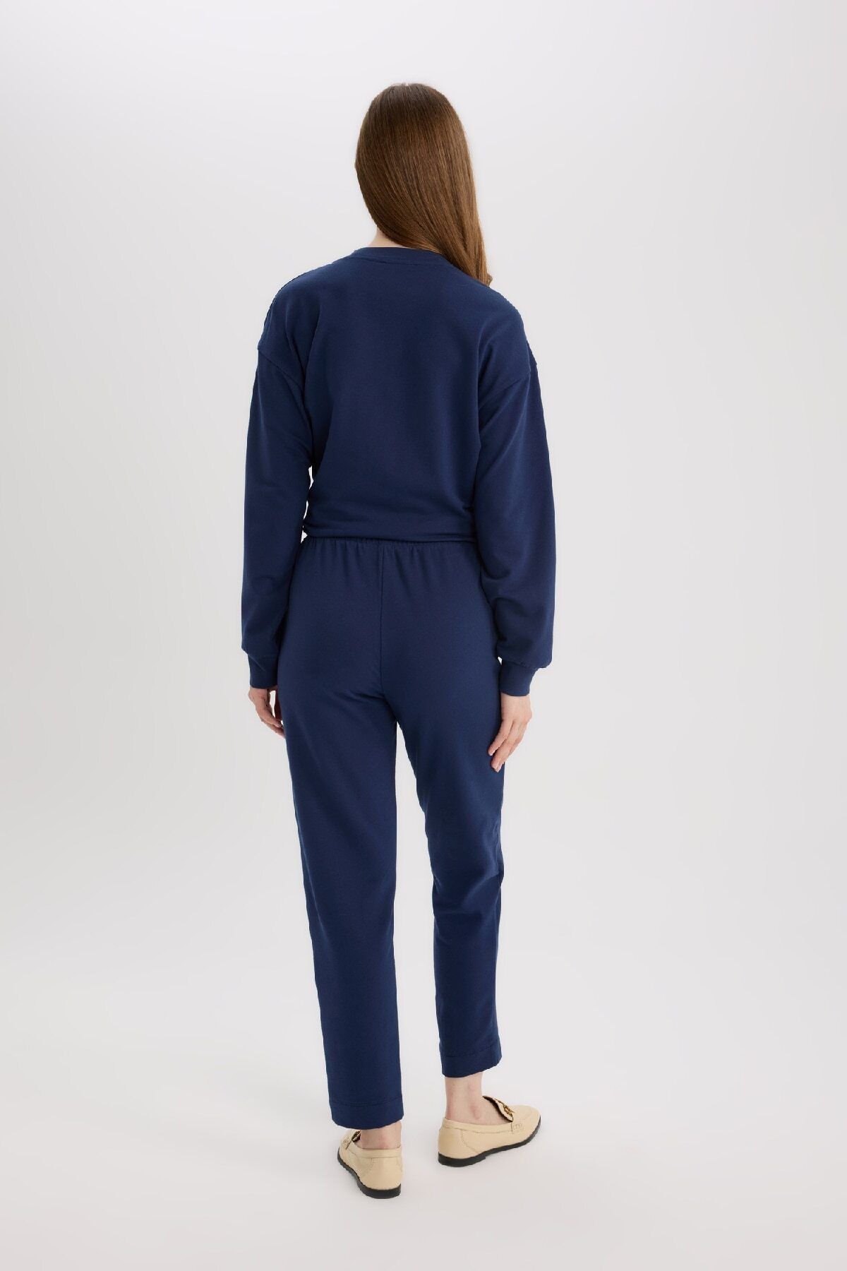 DeFacto-Harem Basic Plain Sweatshirt and Pants Set - D9363Ax25Sp 5