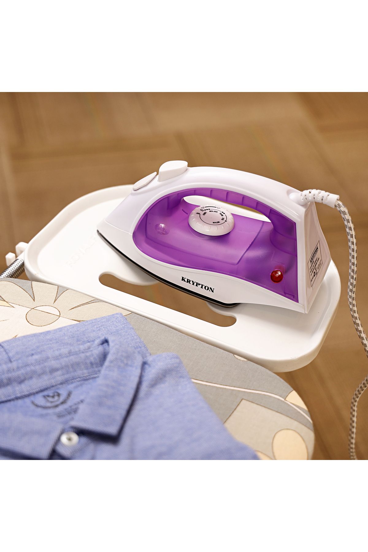 KRYPTON-Non-Stick Soleplate Iron | Self Clean Function & Variable Steam Control 1200W KNSI6071 White/Purple 6