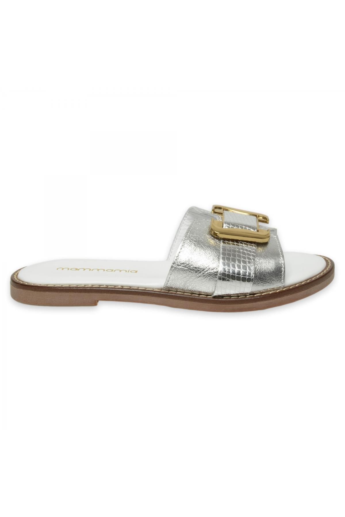 Mammamia-D25Yt-1105Z Casual Silver Women's Slippers 2