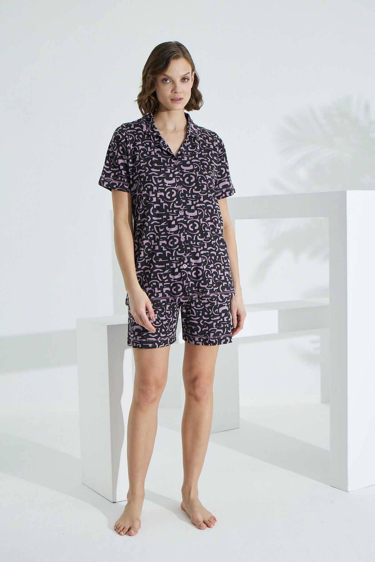 Etoile-Summer Bamboo Women's Shorts Set - Short Sleeve 70003 2