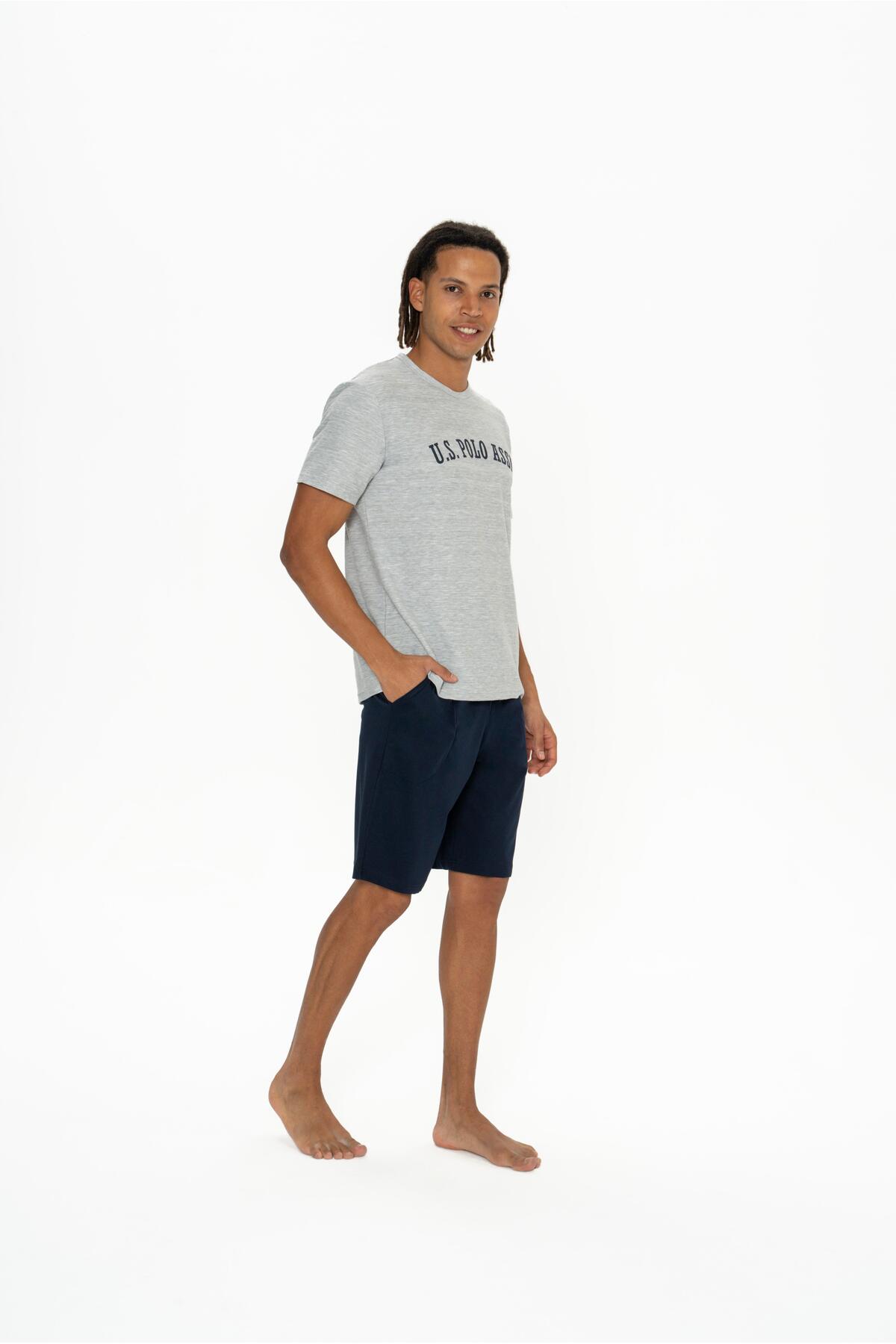 یو اس پولو ست شلوارک مردانه خاکستری U.S. Polo Assn.