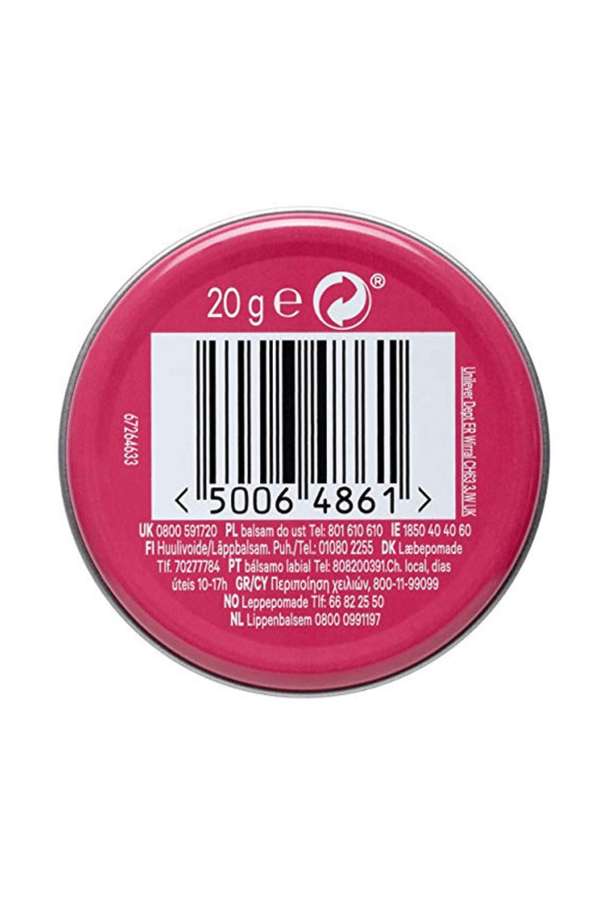 Vaseline-Vaseline Lip Therapy Rosy Lips with Rose & Almond Oil 20g 2