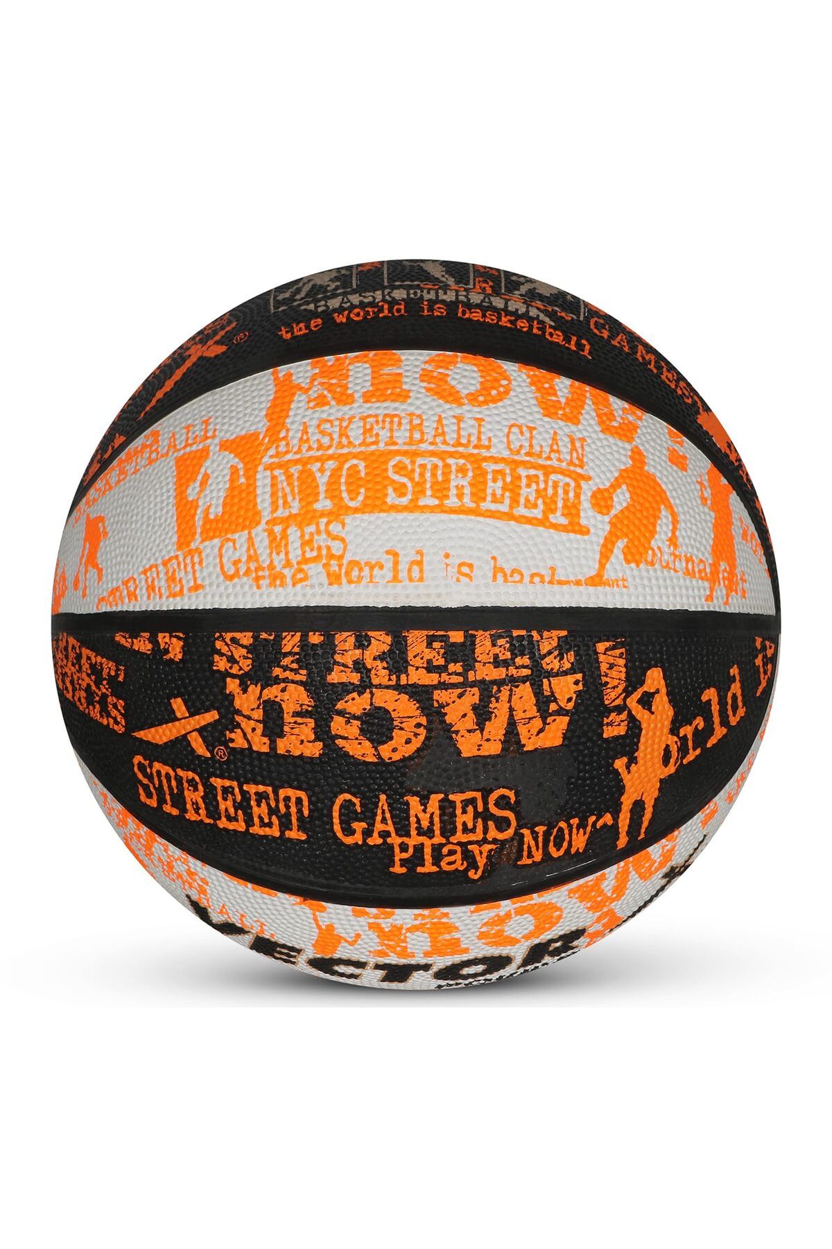 Vector X-Power Basketball |Black & Orange | Size 5 | Rubber | Water-Resistant | Men & Boys. 5