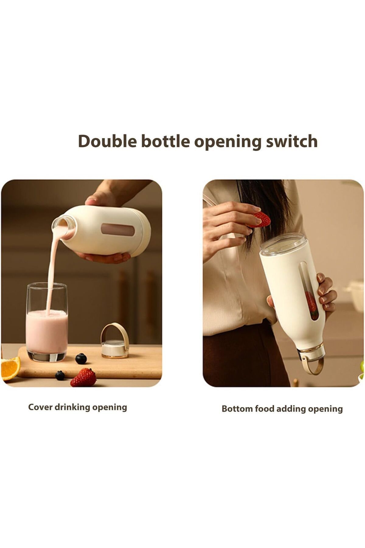 NEVARSA-400ml Portable Wireless Mini Juicer - Smoothies and Shakes Mixer Bottle 7