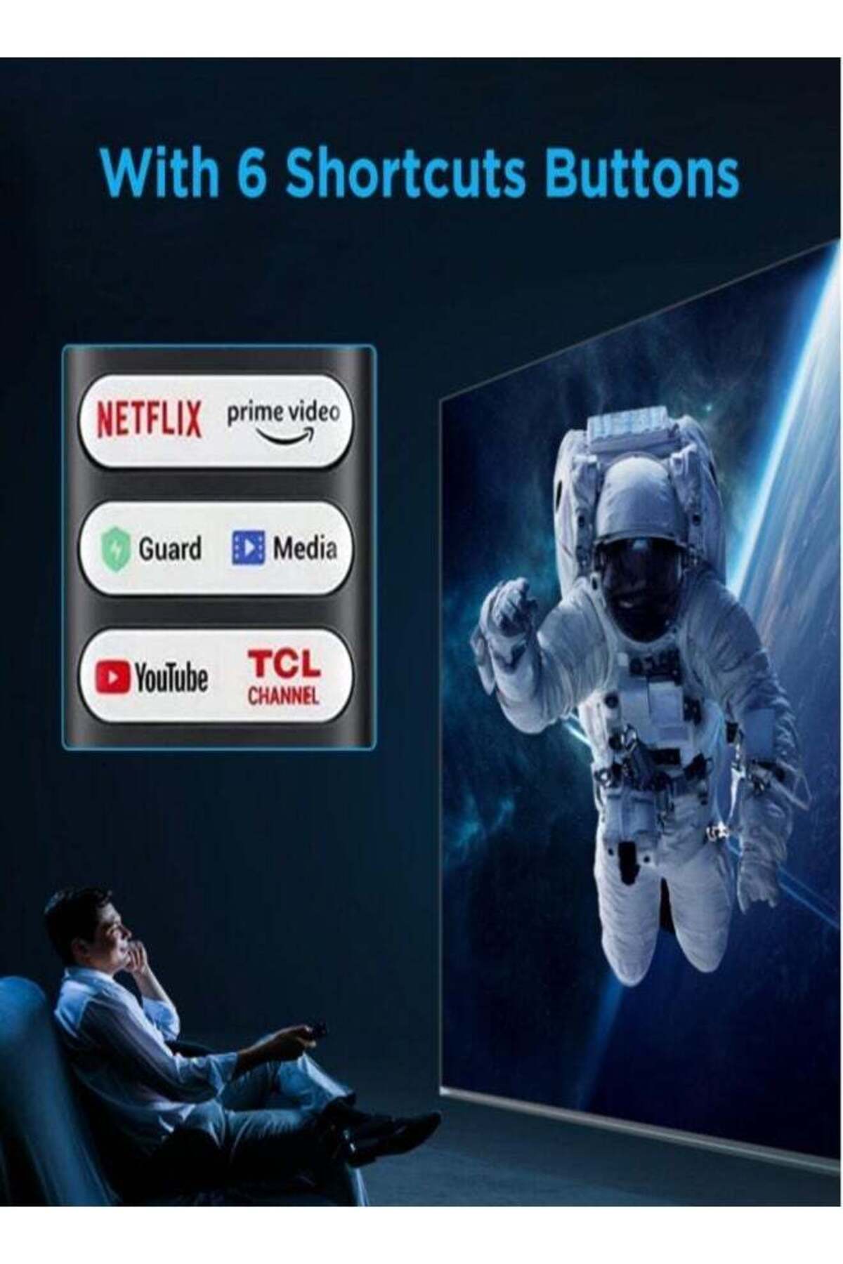 erorex-جهاز تحكم عن بعد بديل للاستخدام مع تلفزيون TCL -LED QLED 4K UHD Smart Android TV 5
