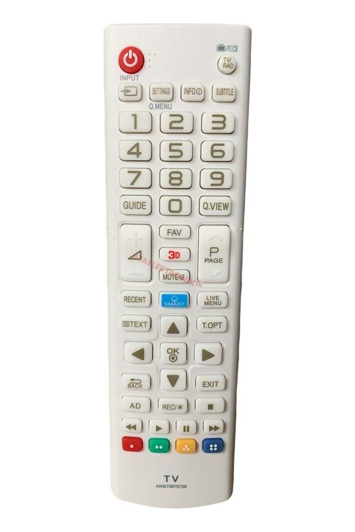 erorex-LG Smart Compatible with All Models LCD LED TV Remote with 3D Buttons White 1
