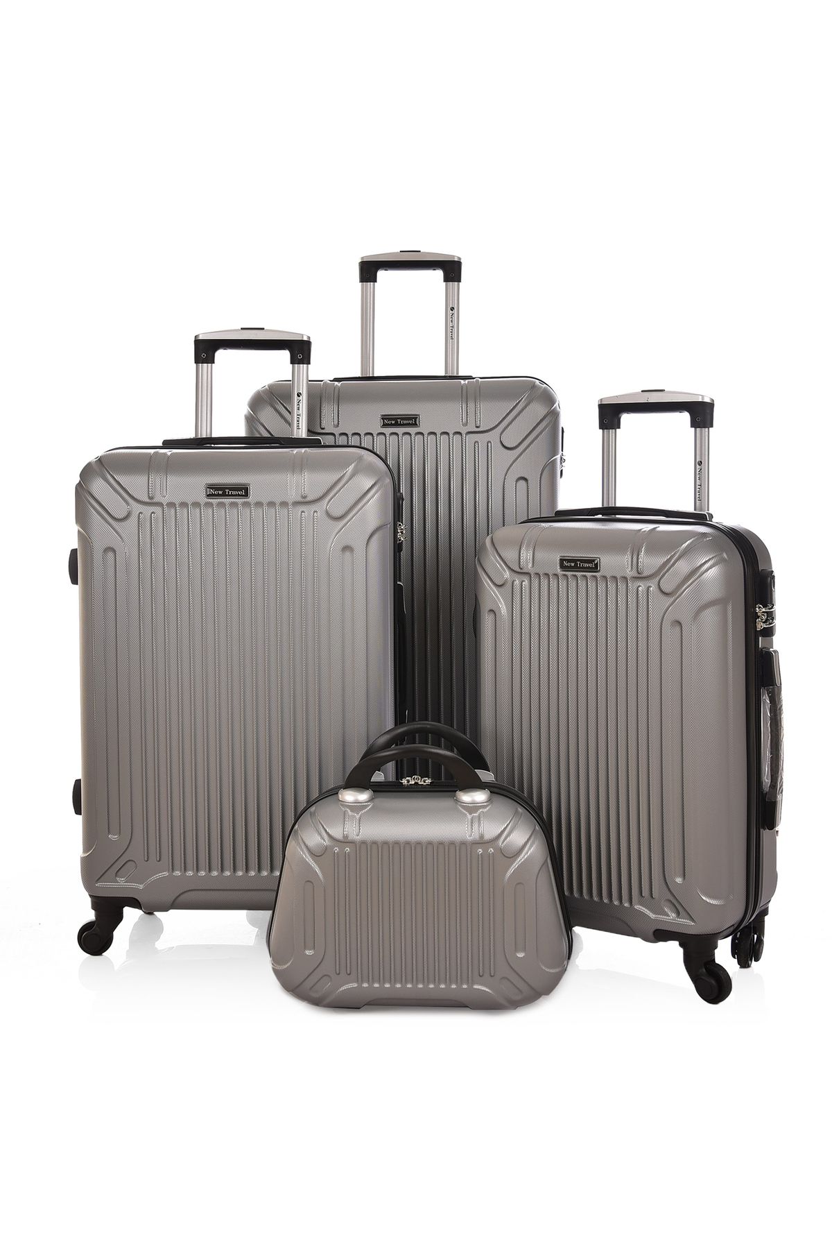 New Travel-ABS Hard Luggage Set Trolley Travel Bag 4 Pieces Set with Beauty Case Size 28/24/20/12 inch 0176/4P 1