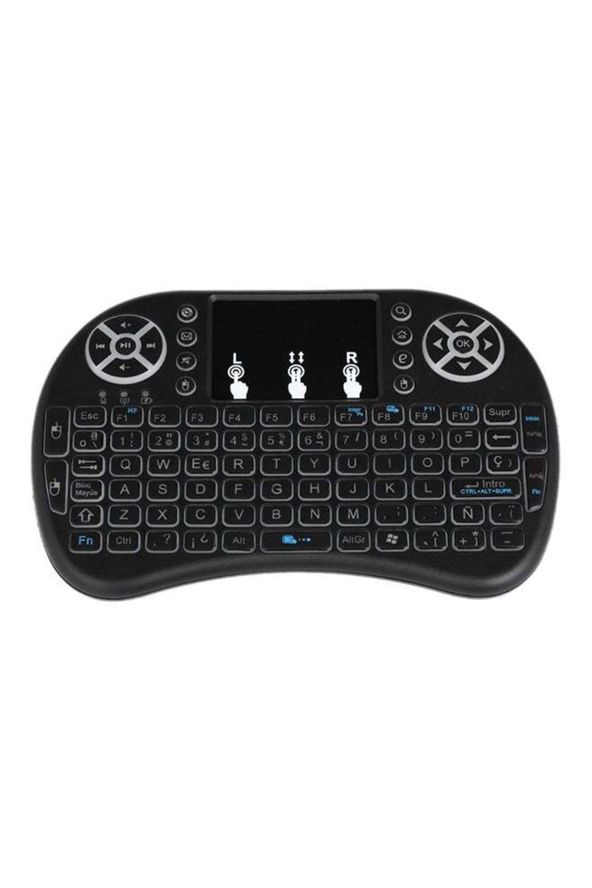 erorex-Wireless Keyboard Remote Control With Touchpad For Smart TV Black 1