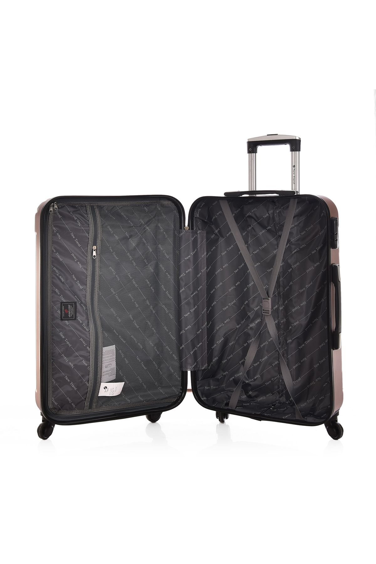New Travel-مجموعة حقائب سفر صلبة من مادة ABS مكونة من 4 قطع مع حقيبة تجميل مقاس 28/24/20/12 بوصة 0176/4P 6