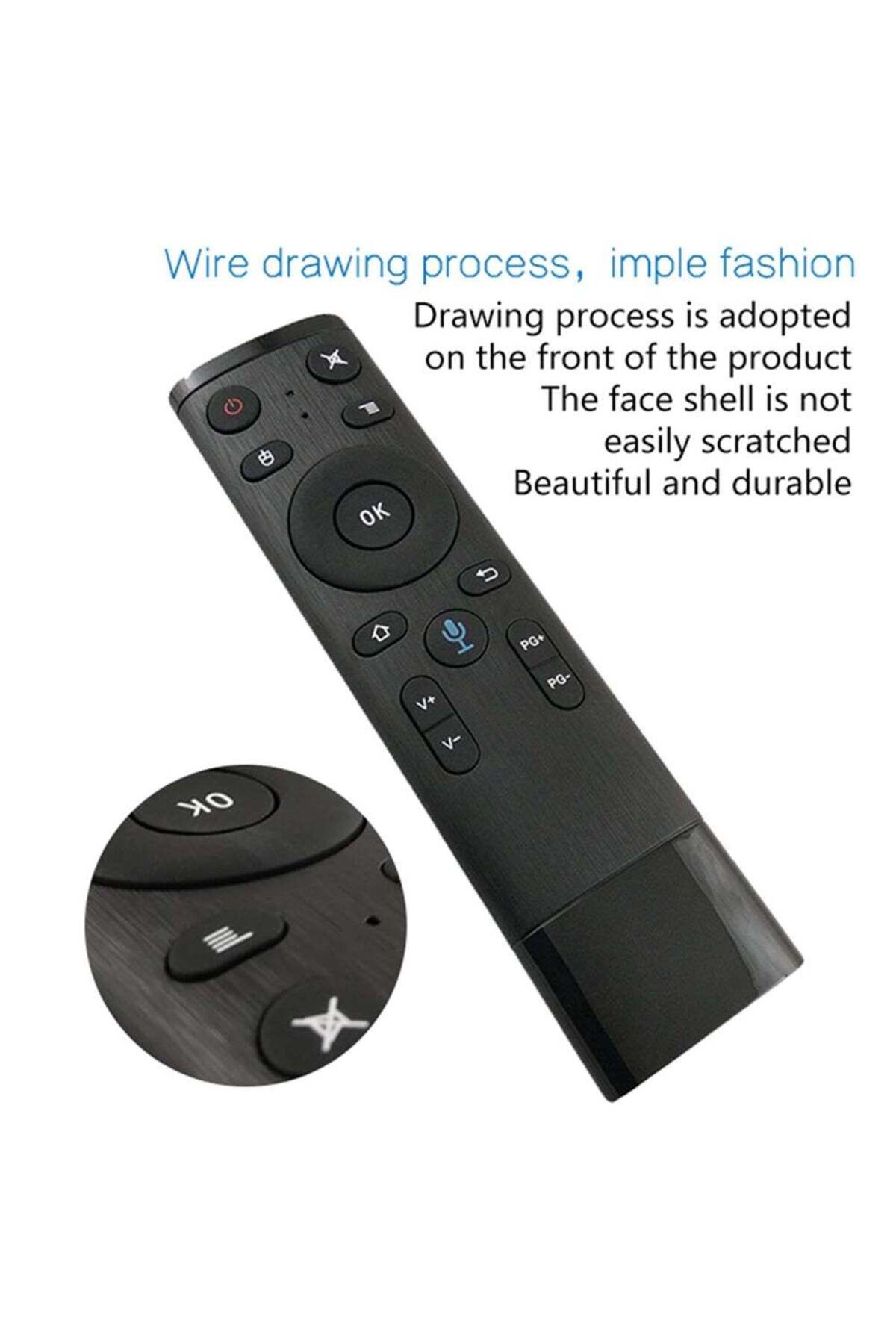 erorex-2.4Hz Wireless Remote Control With USB Receiver Voice Input For Android TV/HTPC/PC/Projector Black 4