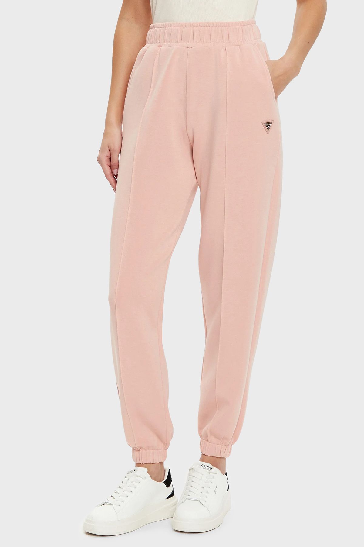 Guess-Olympe Regular Fit Elastic Jogger Παντελόνι V5RB11KCAY2 Μέση Ριμπ Πόδι 1