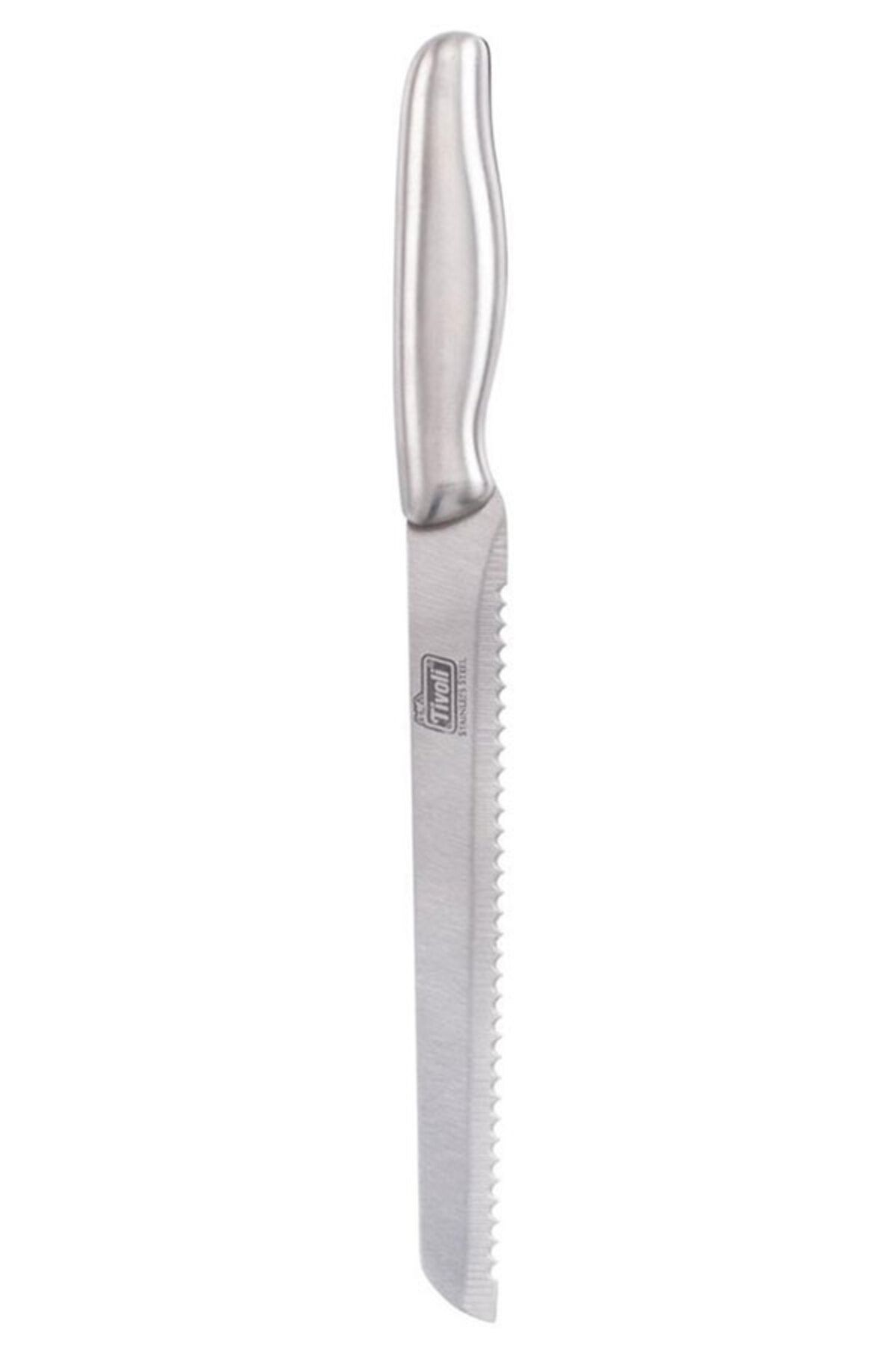 TİVOLİ Paslanmaz Çelik Ekmek Bıçağı Tırtıklı Ekmek Bıçak Kesme Doğrama Bıçağı 31 cm