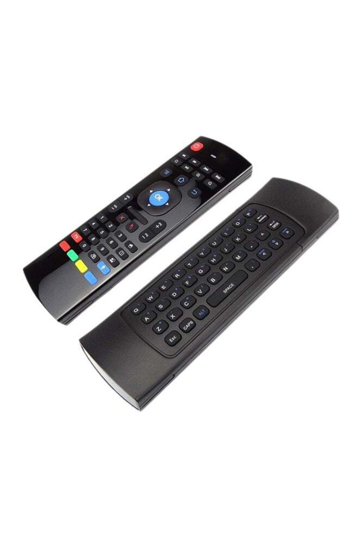erorex-Wireless Remote Control Keyboard With Mic For Android TV Black 1