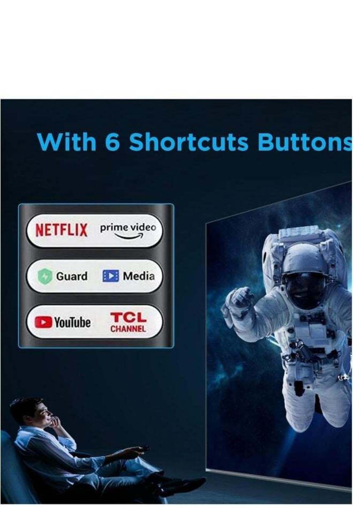 erorex-Replacement Remote Control for TCL Mini-LED QLED 4K UHD Smart Android TV (No Voice Function) 4